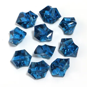 Blue irregular acrylic ice stones transparent crystal gems diy craft jewelry making accessories