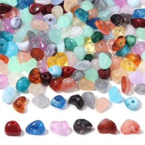 Perles Enfilées en Acrylique Pierre Concassée Irrégulière Effet Tacheté Faux Cristaux pour Bricolage Bijoux Bracelet Fabrication Matériel Artisanat Accessoires