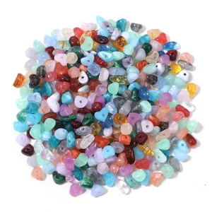 Perles en acrylique irrégulières colorées 5-8mm perles en vrac marbrées pour bijoux DIY bracelets