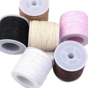 Handmade braided wax cord DIY bracelet jewelry making string colorful threading material spool