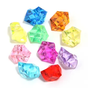 Colorful acrylic artificial ice crystal stones, irregular transparent DIY jewelry accessories.
