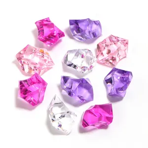 Acrylic artificial ice cubes crystal stones candy colors clear irregular DIY jewelry accessories
