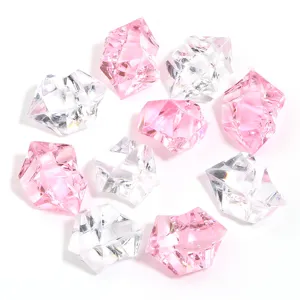 Acrylic simulated crystal ice cube stones transparent DIY accessories colorful gemstone.