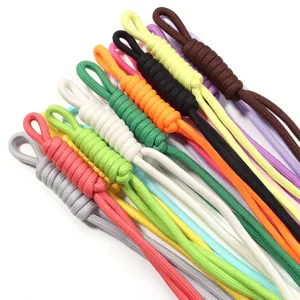 Colorful nylon braided rope lanyard DIY keychain pendant craft accessories multi-color