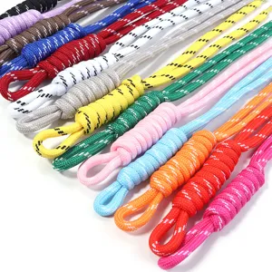 Colorful nylon braided rope detail, DIY craft strap, keyring accessory, vibrant hues.