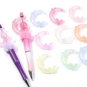 Iridescent Luminous Moon Beads Acrylic Butterfly Star Loose Beads For DIY Bracelet Necklace Jewelry Making Pen Beads Glow In The Dark Crafts