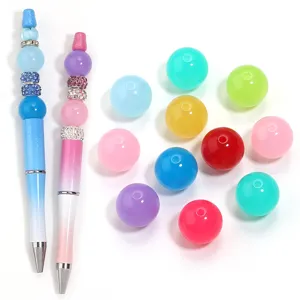 DIY perlen kugelschreiber set mit bunten acryl perlen für handgefertigte basteln zubehör.
