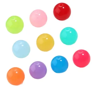 Bunte Acryl Jelly Perlen rund für DIY Handgemachte Schmuckherstellung und Zubehör.