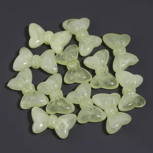 Luminous acrylic bow shape loose beads DIY jewelry making accessories sparkle design craft supply