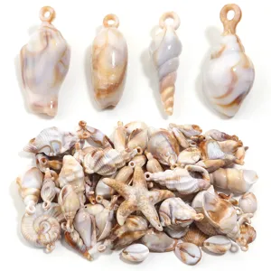 Pendentifs coquillage conque et étoile de mer en acrylique lot accessoires bijoux DIY