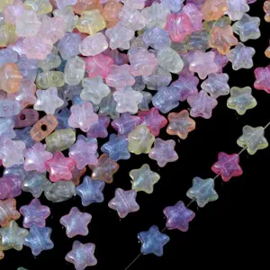Bunte Acryl Stern Perlen leuchtend DIY Schmuckherstellung lose Perlen für Armband Halskette Basteln