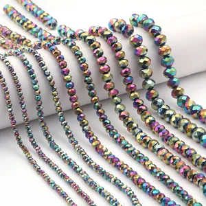 Πολύχρωμες Γυαλιστερές Χάντρες DIY Βραχιόλι Κολιέ Κατασκευή Κοσμημάτων Αξεσουάρ σετ