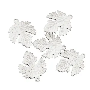 Edelstahl Blätter Anhänger DIY Schmuck Zubehör für Halskette Armband Handwerk Basteln