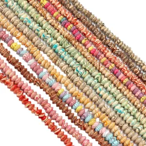 Colorful wooden abacus beads strands for DIY vintage handmade bracelets jewelry supplies