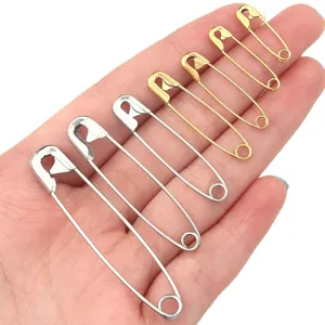 Spille da balia in acciaio inossidabile taglie assortite oro e argento accessori fai da te