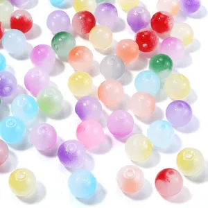 8mm colorful glass round beads jelly translucent loose beads for DIY jewelry making and crafting