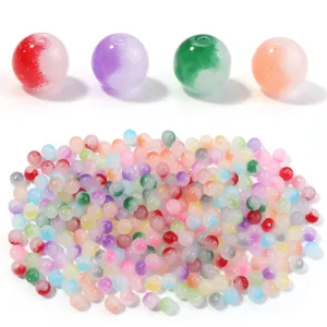 8mm glass round beads transparent jelly color jade glaze diy jewelry making accessories new
