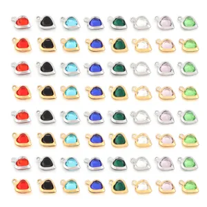 Crystal heart pendants DIY jewelry making charms for necklace bracelet DIY craft accessories