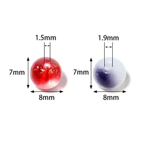 8mm glass round beads dual color jelly imitation jade crystal DIY jewelry making accessories