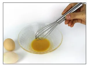 8 inch stainless steel manual egg whisk for kitchen baking, durable egg beater tool