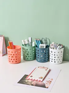 Lindo portalápices de escritorio hueco de estrella creativo estudiante papelería detalle