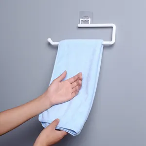 Kitchen paper towel holder punch-free wall-mounted rack for kitchen bathroom towel storage.