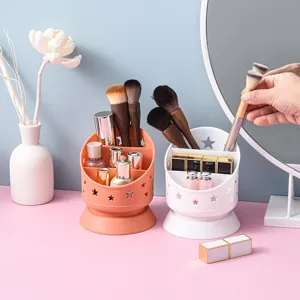 Organisateur de bureau multifonctionnel porte-stylo avec découpes d'étoiles mignonnes.