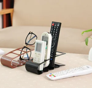 Plastik Fernbedienung Organizer 4-Gitter Desktop Aufbewahrungsbox fuer Wohnzimmer.