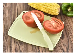 Ceramic fruit knife for kitchen use, sharp white blade with ergonomic handle for slicing fruit.