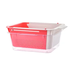 Retractable sink drain basket kitchen fruit vegetable washing basin adjustable colander organizer
