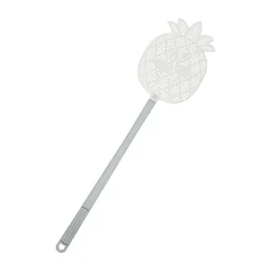 Mignonne tapette à mouches en plastique en forme d'ananas avec long manche domestique.