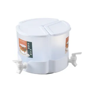 Bouilloire d'eau froide rotative à trois compartiments avec robinets grande capacité 5.2L