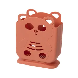 Schattige plastic beren penhouder en bureau organizer voor kantoor en keuken opbergdoos.