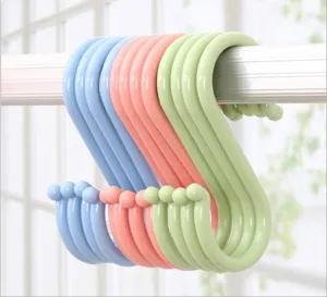 Crochets en S en Plastique Polyvalents Crochets de Suspension Robustes Pour Cuisine Salle de Bain Armoire Organisation de la Maison