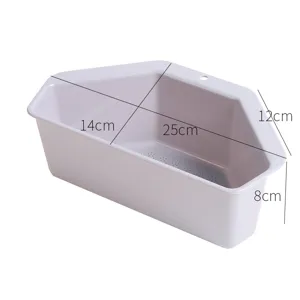 Cesta de drenaje de fregadero de cocina de plástico hexagonal con agujeros y tamaños.