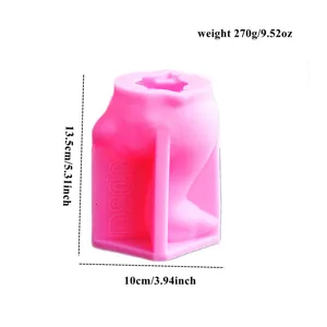 Pink silicone 3D goose duck mold for handmade crafts, plaster, resin and DIY casting.