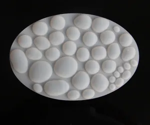 Close-up detail view of irregular pebble resin silicone mold for DIY jewelry crafts and decor.