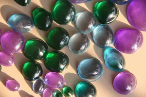 Colorful irregular round resin gemstone decorations smooth crystal stones for craft DIY jewelry making