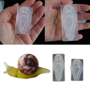 Silikonform fuer Schnecken-Detail, DIY Kunstharz Giessform fuer niedliche Kugel-Dekorhalter