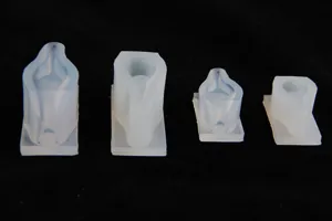 Silikonform Set für handgemachte Epoxidharz Schneckenkugel Display, transluzentes Detail.