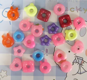 Cute resin donut star heart bear charms and pendant molds for DIY handmade jewelry making.