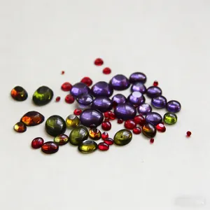 Bunte Harz Cabochons rund oval flachruecken Kuppel Edelsteine fuer Schmuck basteln