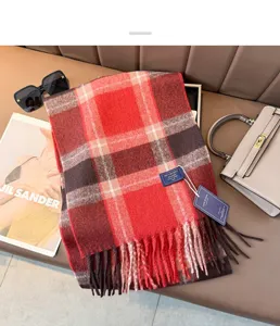 Britischer klassischer Cashmere-Imitat karierter Schal, warmer Retro Winter Halstuch für Paare.
