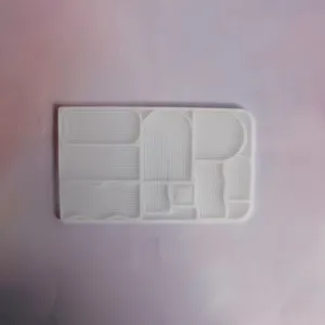 Molde de silicona para bandejas de resina en miniatura con patrones de ondas y geométricos.