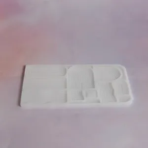 Mini molde de silicona para fundicion de resina epoxi pequenos bandejas geometricas.