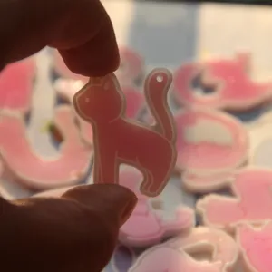Simpatico gatto stampo in silicone resina ciondolo artigianale per creazione di gioielli