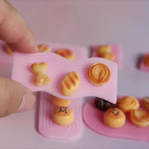 Molde de silicona para bandeja de ondas de comida de juguete en miniatura hecho a mano.
