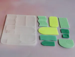 Mini molde de silicona para bandeja ondulada resina DIY, formas geométricas lindas.