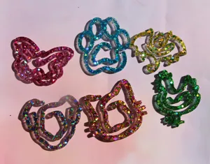 Cute animal resin silicone molds glitter butterfly cat paw bookmarks DIY craft tools