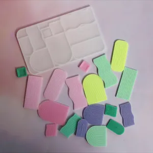 Mini molde de silicona ondulado para manualidades de resina epoxi DIY, bandeja bonita.